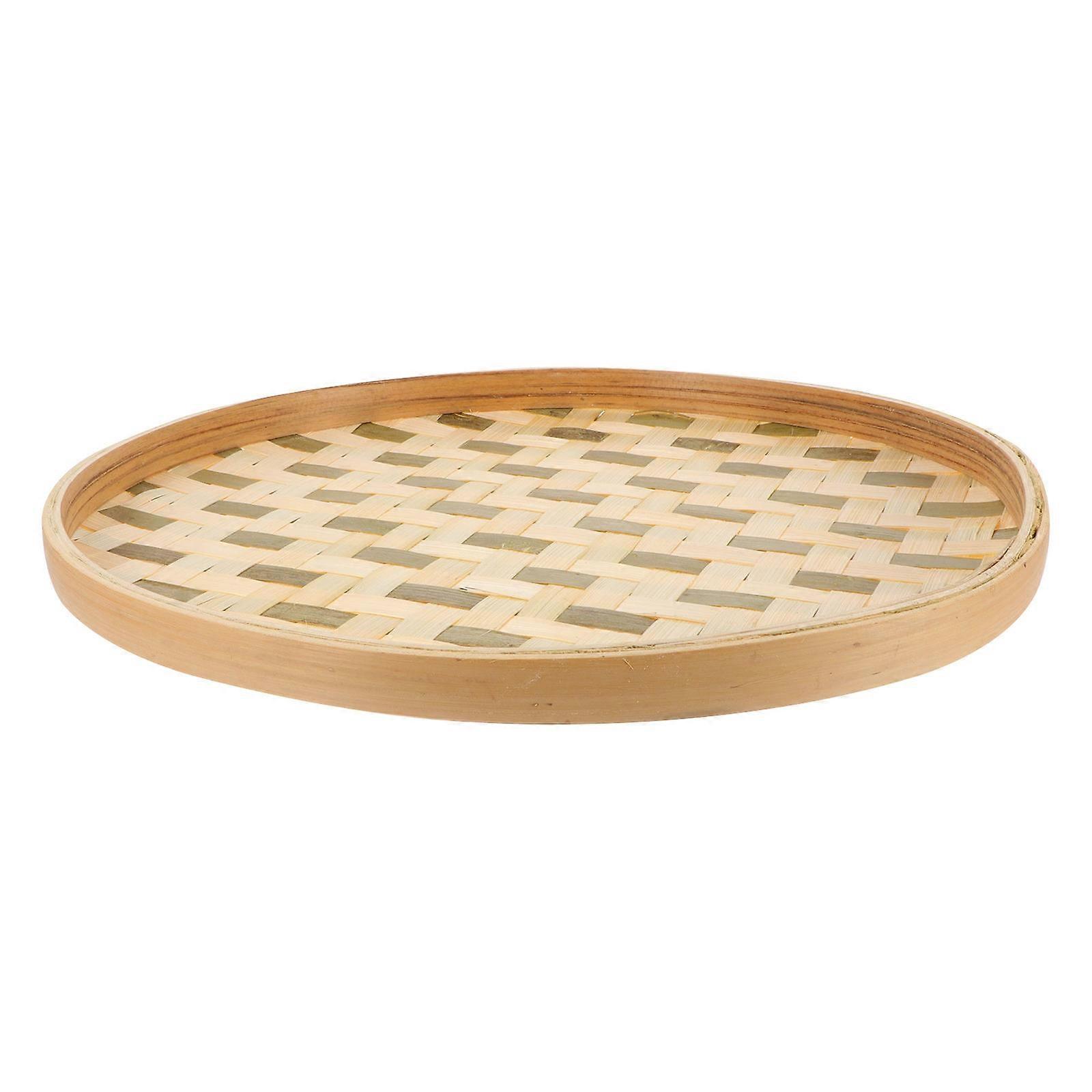Round Bamboo Tray for Serving 1 Piece