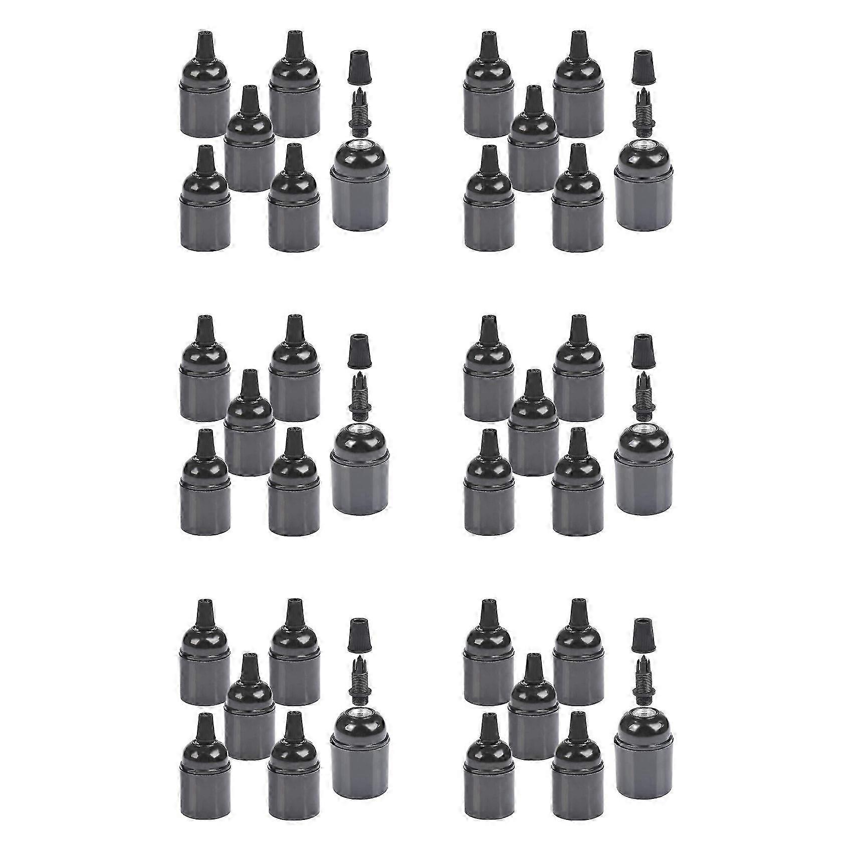 36-Pack Bakelite Lamp Holder E26/ E27 Light Socket Vintage Bulb Socket ES Screw Lampholder compatible with Ceiling/Pendent/Floor
