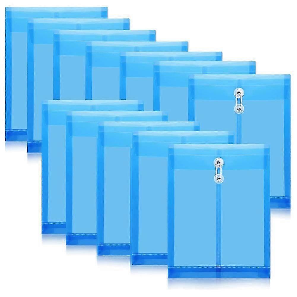 12 Pack Envelopes with Button & String Tie Closure, Expandable Files Organizer Document Folders,for