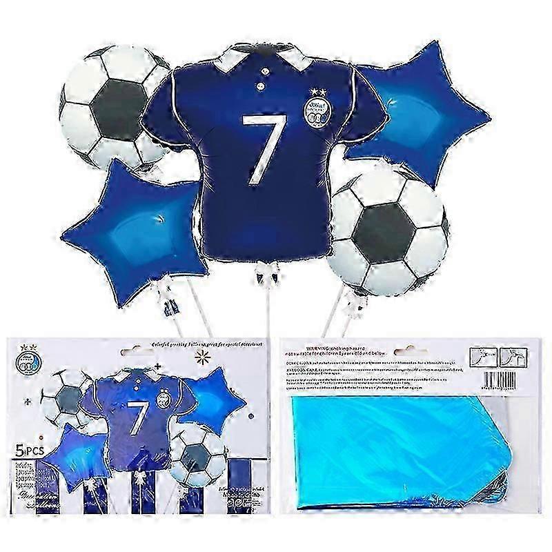 5 Fußball-Folienballons – Geburtstagsdekoration für Fußballfans – Neu eingetroffen S03