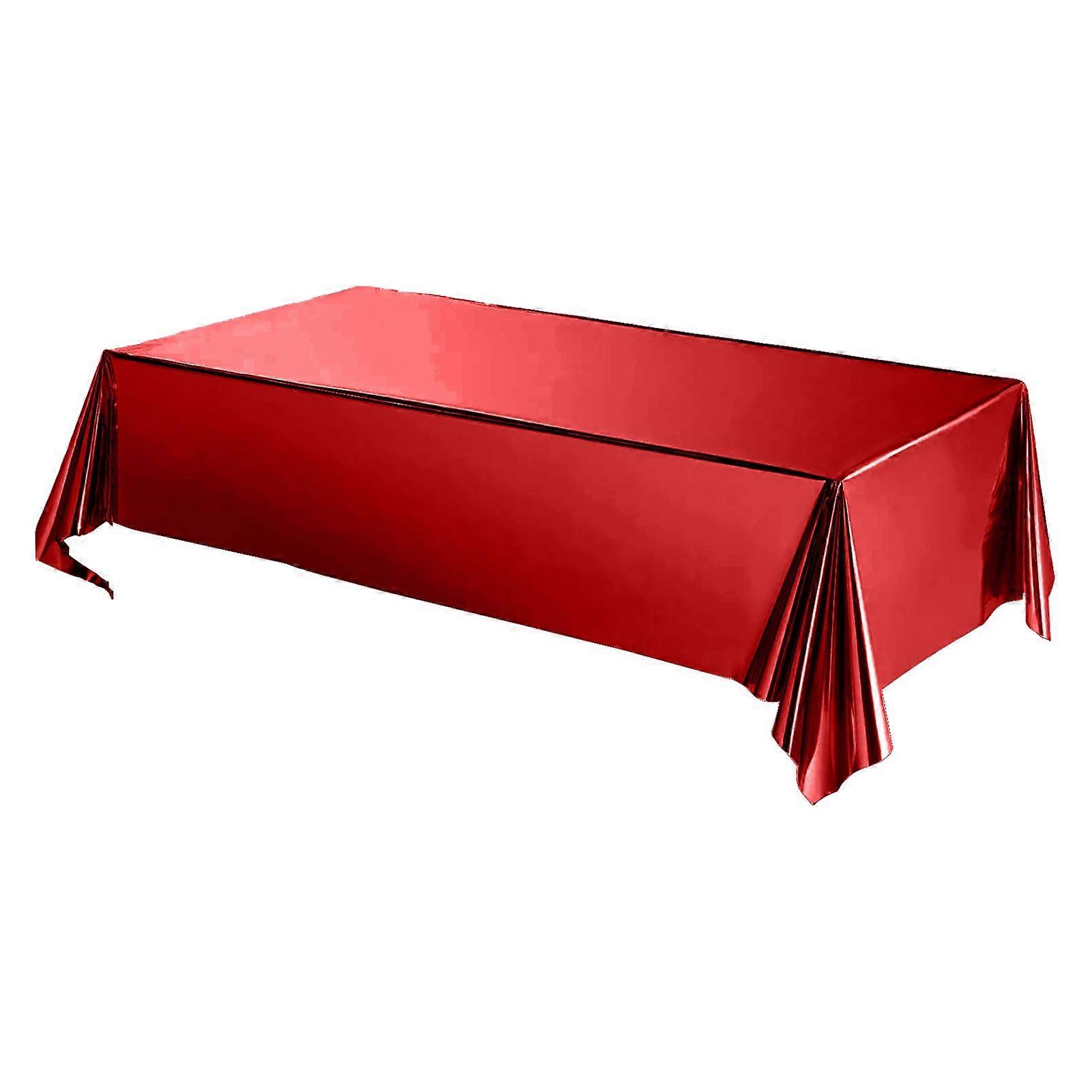 Disposable Rectangle Party Table Cloth Waterproof Table Cover Solid Color Tear-Resistant Easy to Clean Dining Table Protector Cover