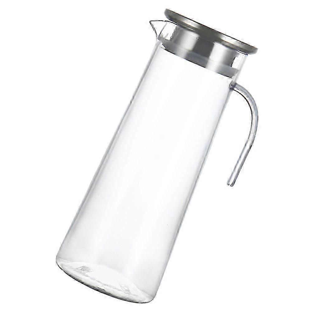 Drinking Pitcher with Lid Acrylic Pitcher for Storage Use Silver