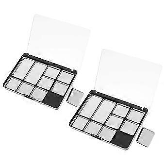 2pcs Eyeshadow Palette Empty Eyeshadow Tray Magnetic Eyeshadow Palette With Pans