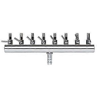 Luftverteiler, Edelstahl, individuelle Luftstromregelung, für Aquarien-Hydroponikpumpen, 2-Wege