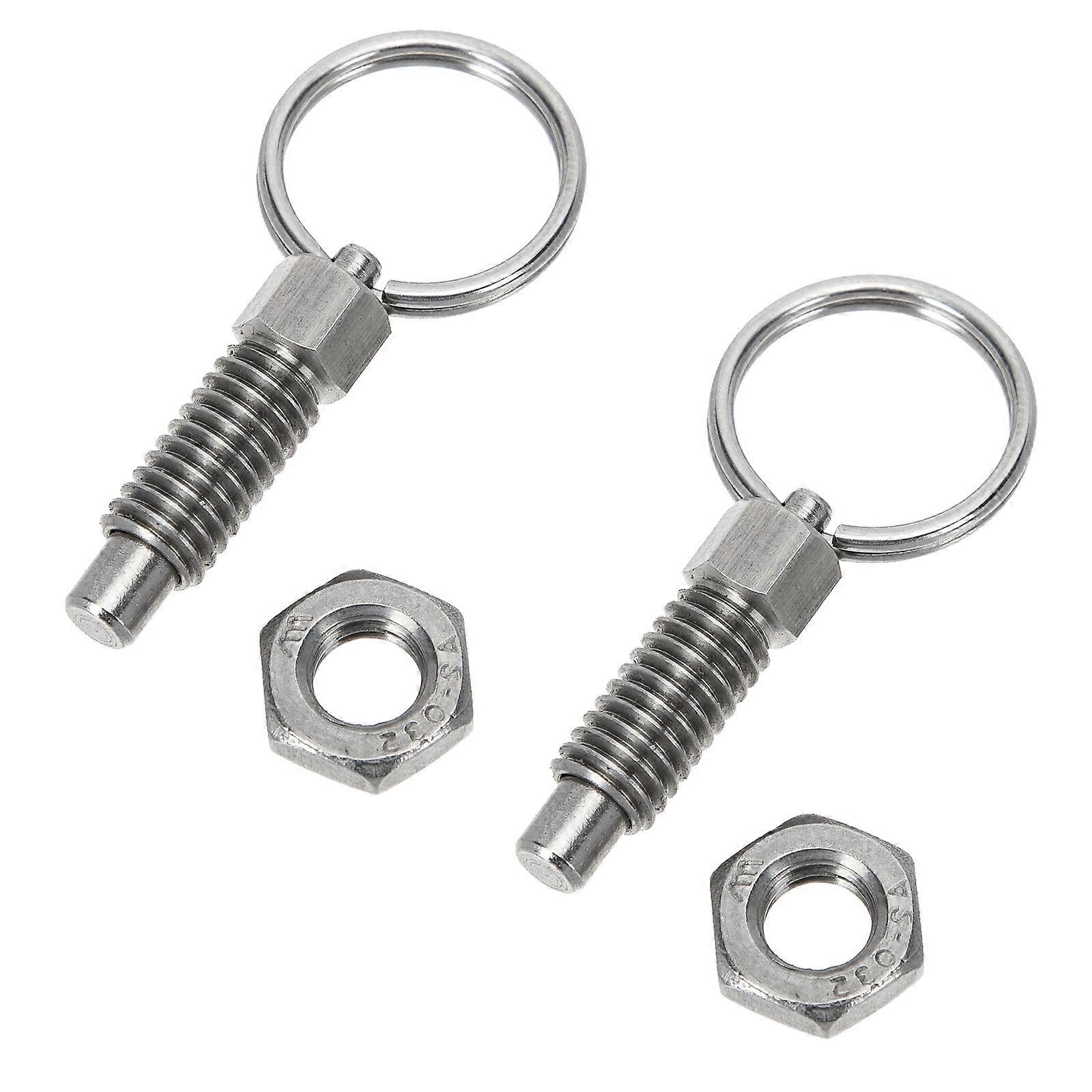 2pcs Pulling Ring Design Spring Plunger Durable Spring Catch Indexing Plunger
