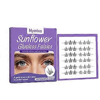 Self-Adhesive Individual False Eyelash Clusters  Natural, Curling, Glue-Free Eye Enhancers (Chemical Fiber)