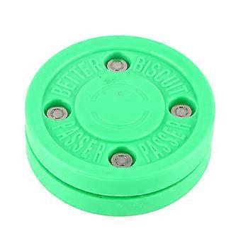 Rondelle de hockey sur glace en polyoxymthylne vert pour terrain sec, pour l'entranement quotidien et le patinage  roulettes