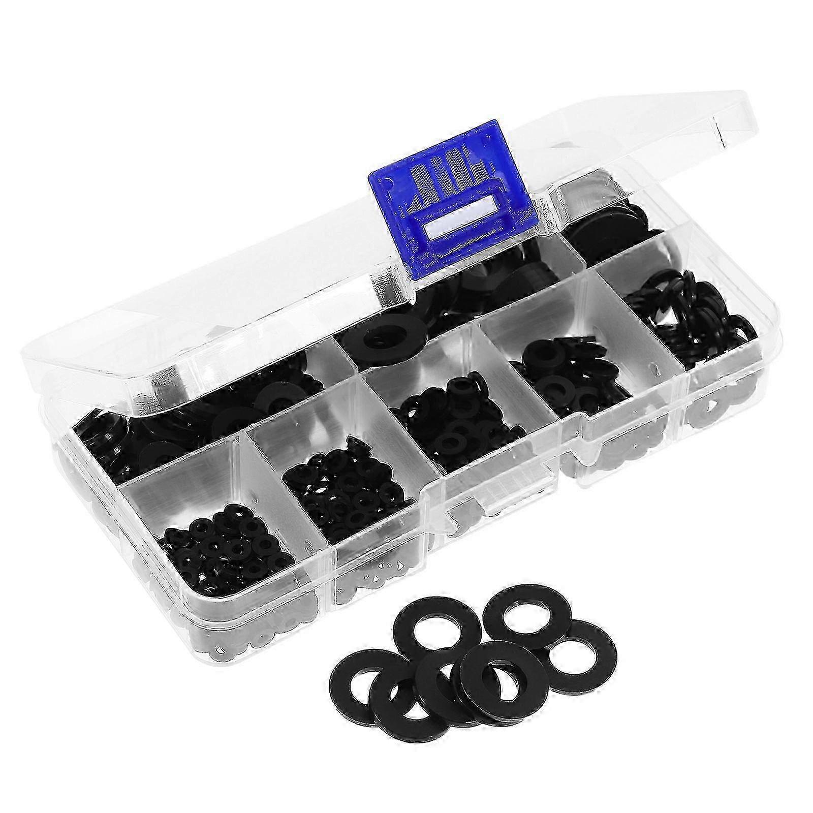 500pcs Nylon Flat Washers Assortment Kit compatible with Electrical Outlet Spacers