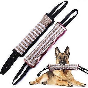 Hondenbeetspeeltje, Hondenbeetspeeltje, Jute hondenbeetspeeltje, Hondentraining, Interactief speelgoed voor middelgrote tot grote honden, Ideaal voor touwtrekken, 2 stuks