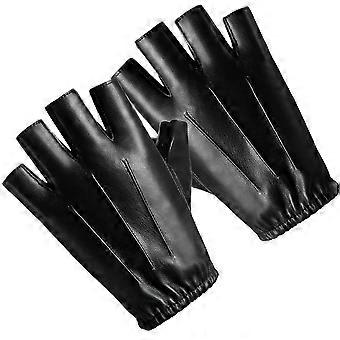 Hand Finger Sleeve Gloves for Fishing Use 1Pair Black Practical