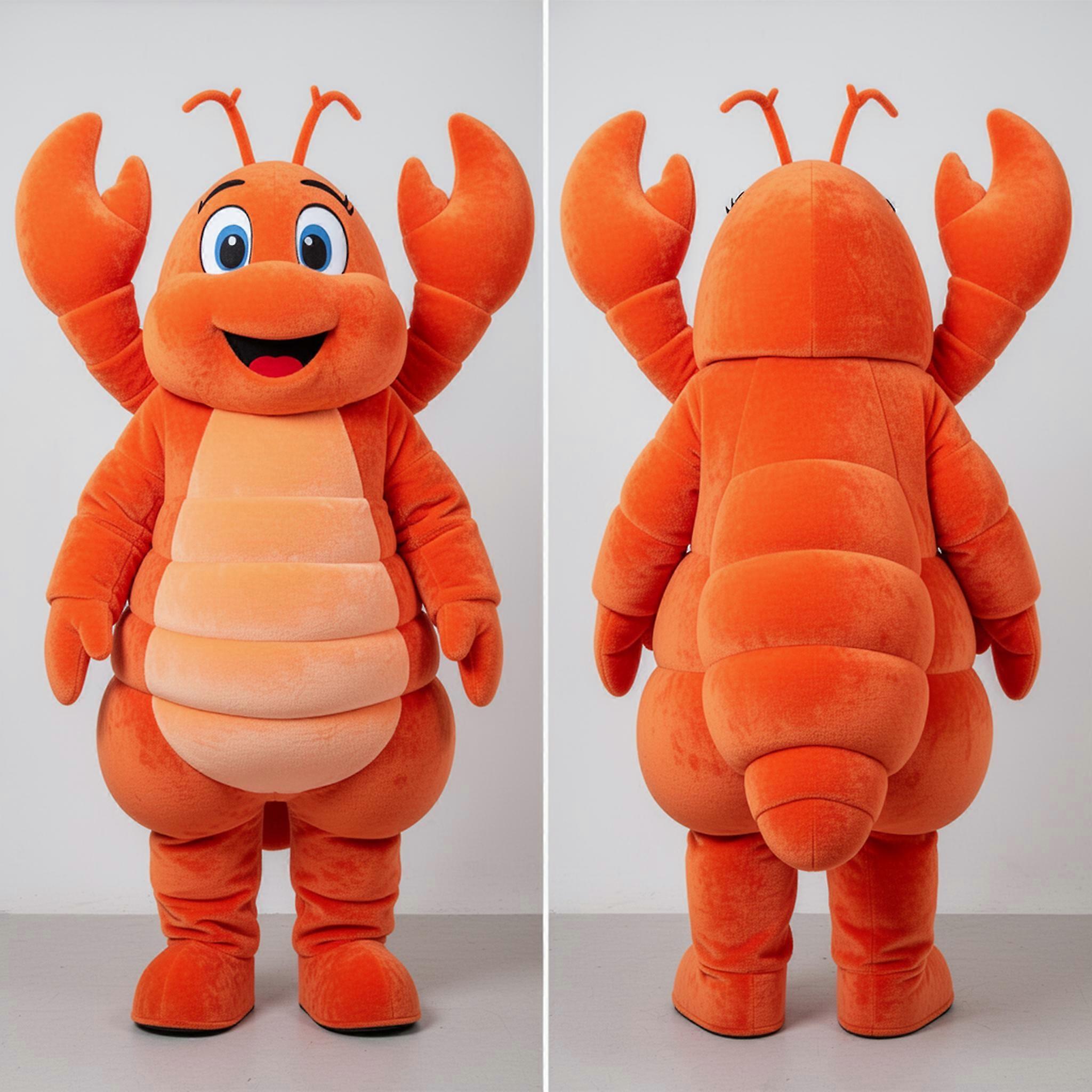 MASTICOT Crimson Plush Cartoon Lobster Mascot