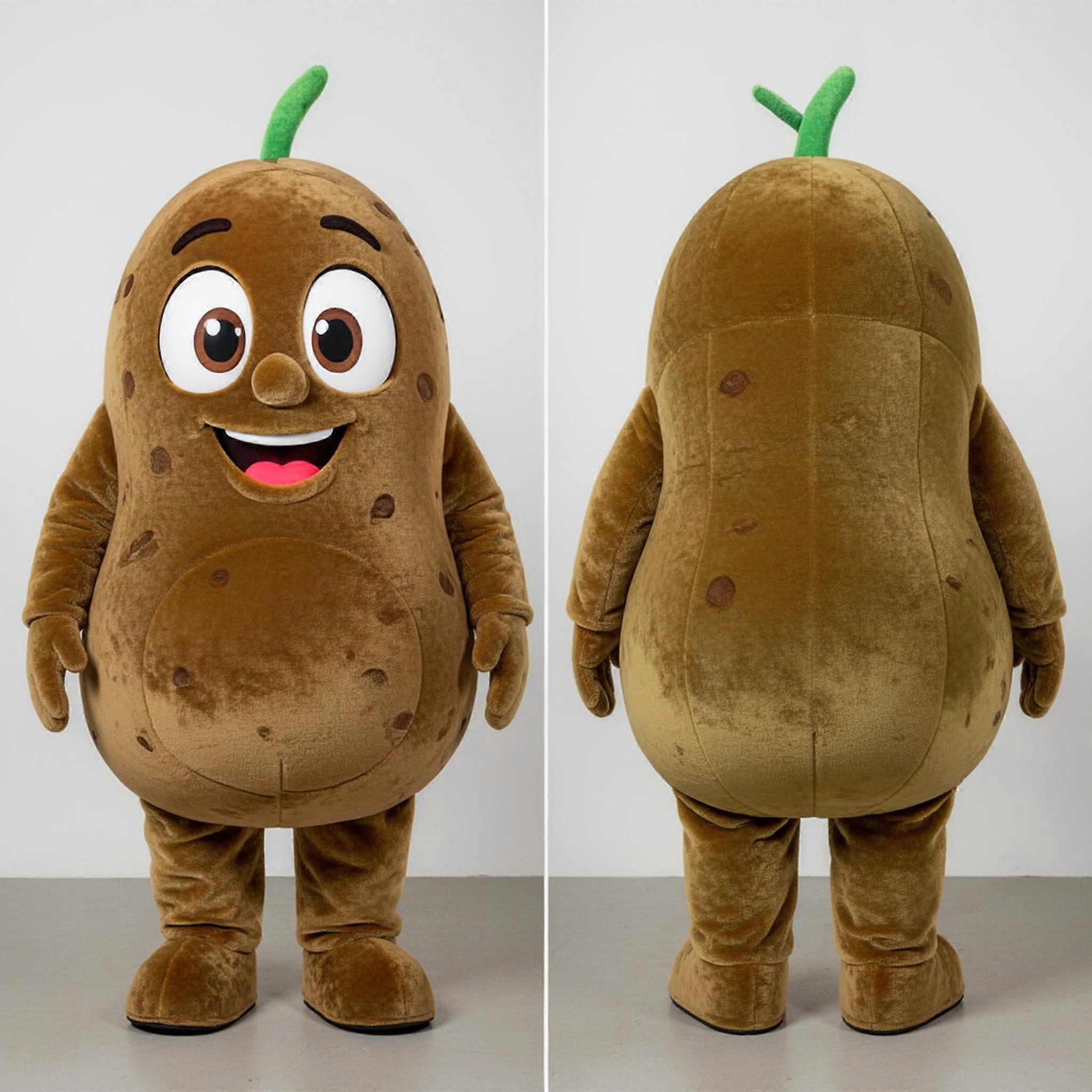 MASTICOT Olive Green Cuddly Potato Mascot