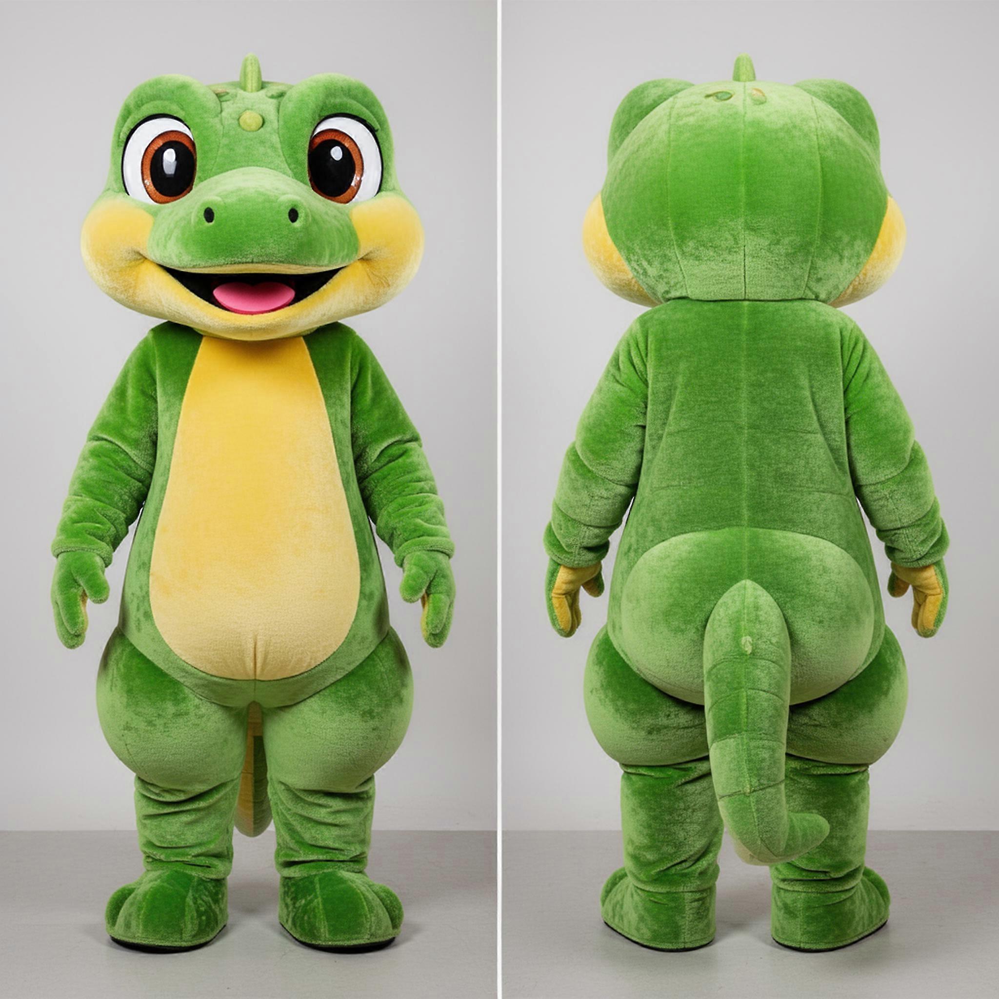 MASTICOT Olive Green Rippling Gecko Mascot