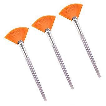 Make-up tools voor het aanbrengen van een gezichtsmasker, 3-delige cosmeticaset, geel