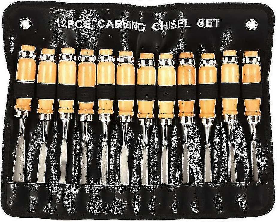 12-Pack Wood Carving Hand Chisel Tool Set