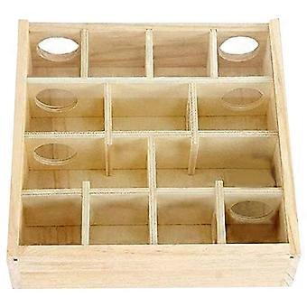 Wooden Hamster Maze Toy Multi-Grid for Interesting Maze Play