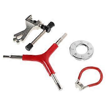 Bike Spoke Adjustment Tool Set Steel Iron Plastic Ergonomic Handle Wheel Maintenance Kit Compatible with Mountain Bikes 1 Set
