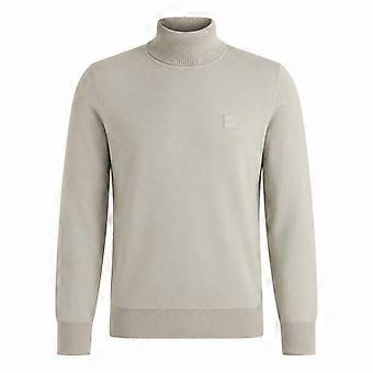 BOSS Akiro Rollkragenpullover mit Logo, hellgrün