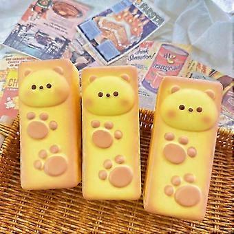 Bread Squishy Toy  Soft Squeeze Stress Relief with Butter Scent, Cute Food-Themed Fidget for Desk, Party Favors & Kids_jds