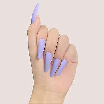 Uñas postizas reutilizables de bailarina color morado claro