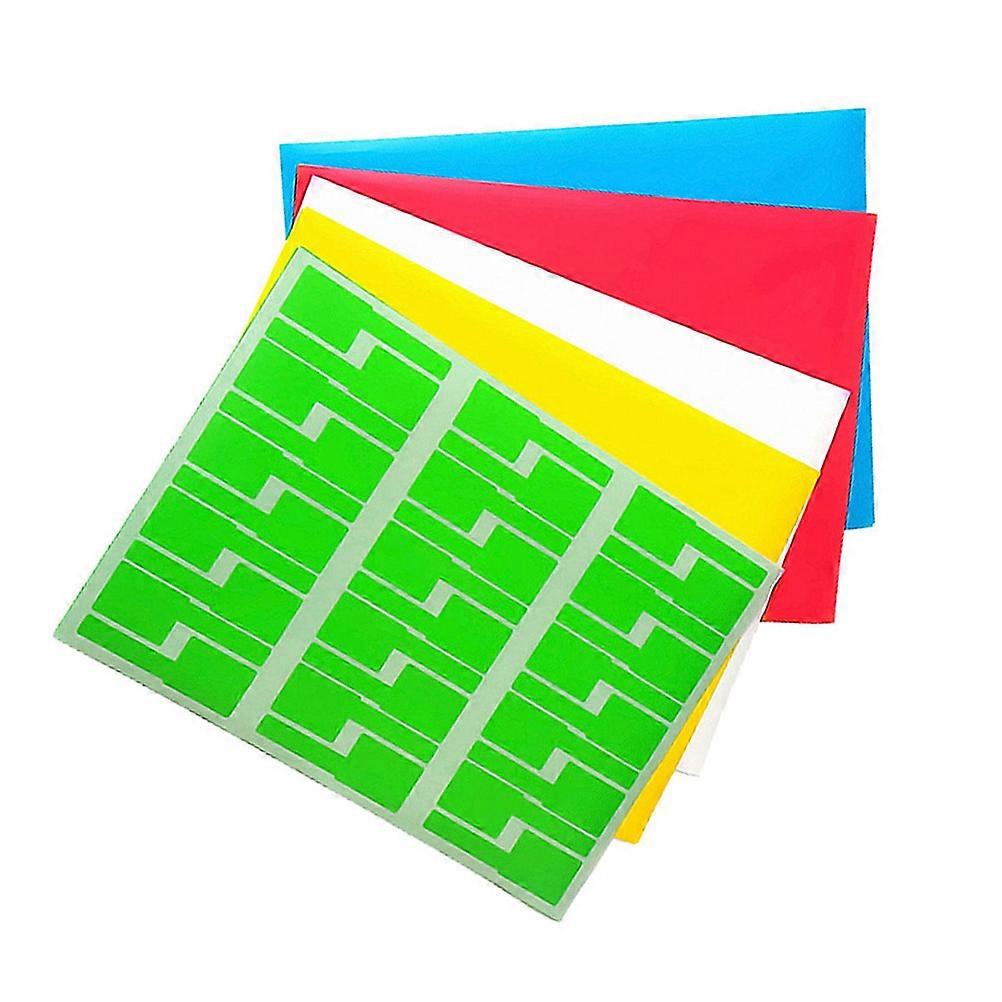 Network Cable Labels Stickers for Wire Organization 15 Sheets Assorted Colors