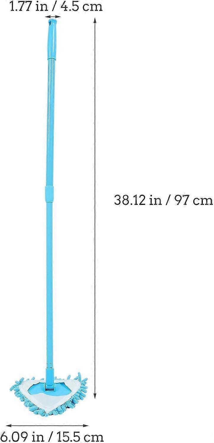 Telescopic Cleaning Mop with Chenille Head, Blue