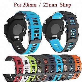 Mixed-Color 20mm Silicone Watch Band for Galaxy Watch 4 Classic 46mm