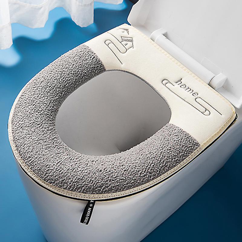 Winter Warm Toilet Seat Cover Closestool Mat Washable Bathroom Acces Soft Plush