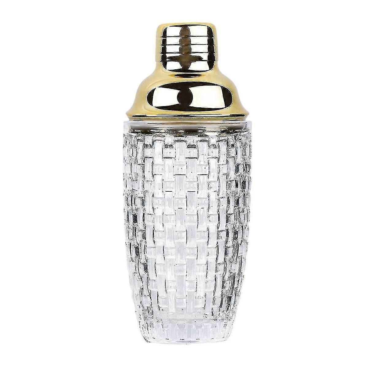 Thick Clear Glass Cocktail Shaker