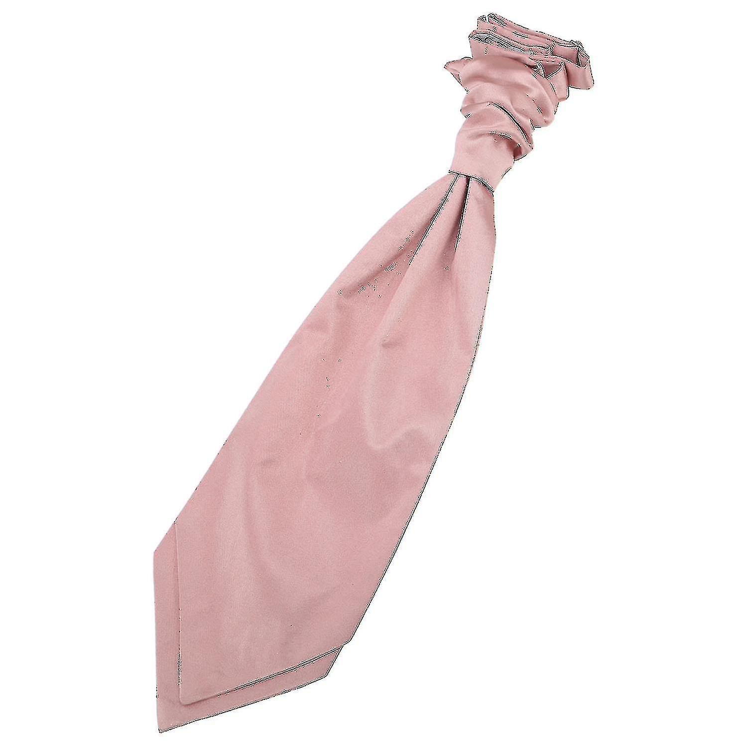 Dusty Pink Plain Satin Pre-tied Wedding Cravat