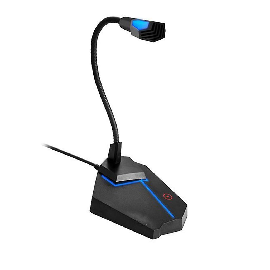 USB Microphone Mute Button, RGB Indicator Computer Microphone for Streaming