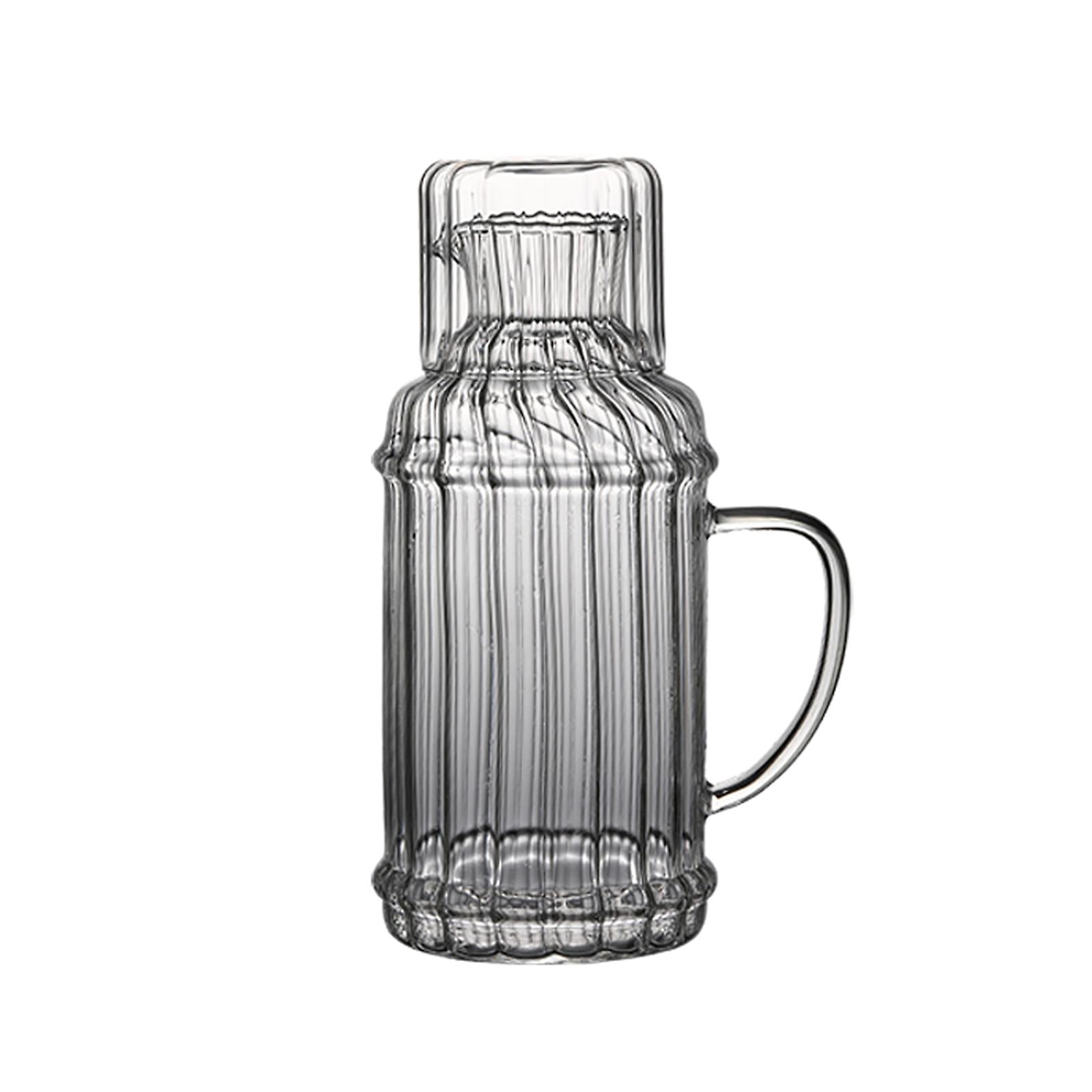 15% zniżki na najlepszy szklany dzbanek z kubkiem, 1100ml / 2000ml grube szkło, szklana karafka na ciepłą / zimną wodę