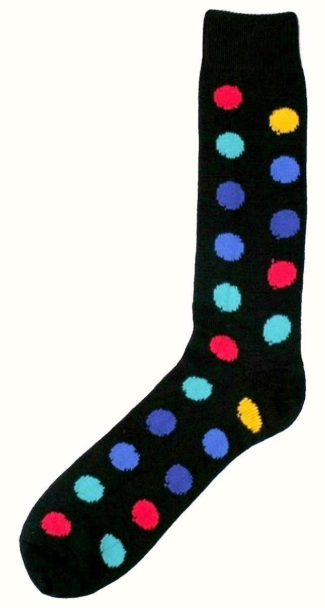 Bassin and Brown Spotted Midcalf Socks - Black/Multi-colour