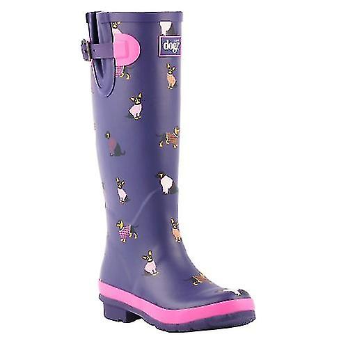 Lazy Dogz Womens/Ladies Harper Dog Print Wellington Boots