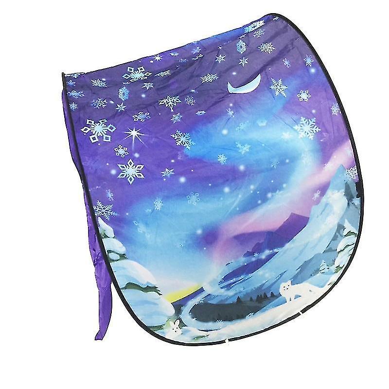 220X80 A Up Bed Tent Kids Snowy Portable Playhouse Comforting Sleeping Indoor Outdoor