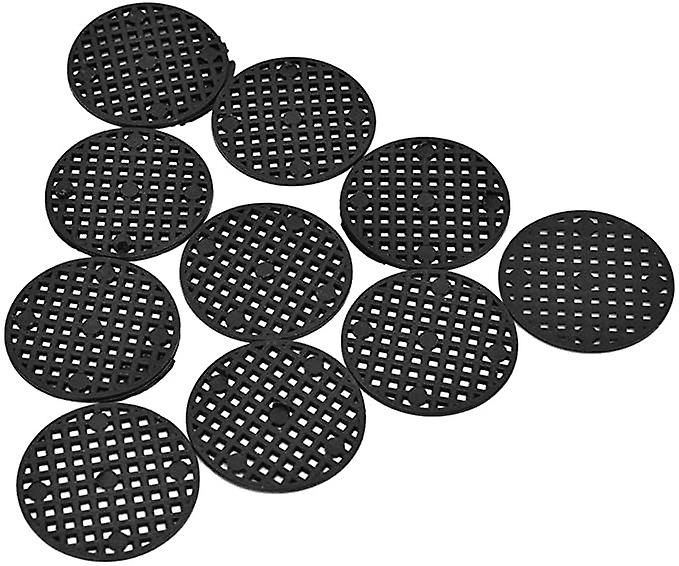 10pcs Gardening Flower Pot Hole Mesh Mat Mat Pad Potting Bonsai Bottom Grid Mat(Diameter: 4.5cm)