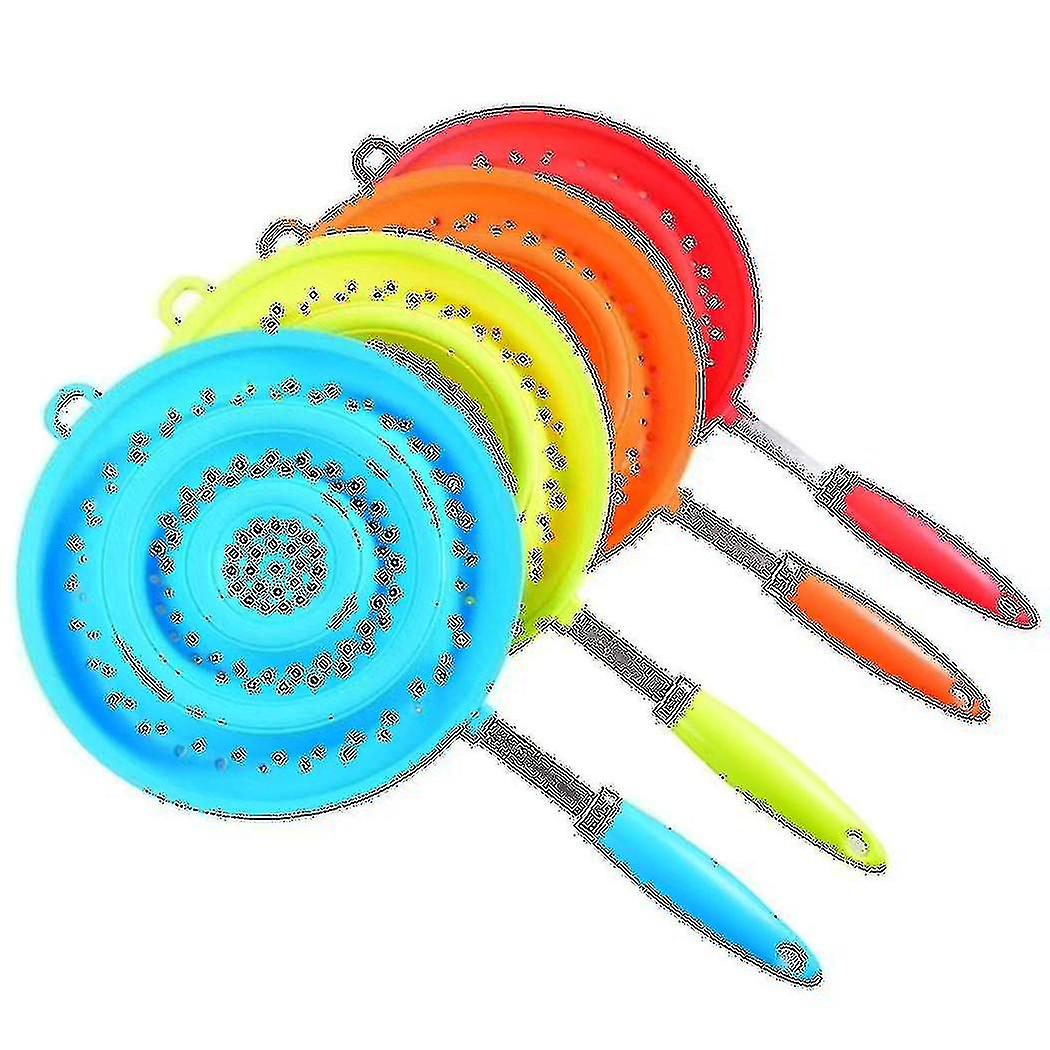 Silicone Plastic Colander Drain Basket Washing Filter Foldable