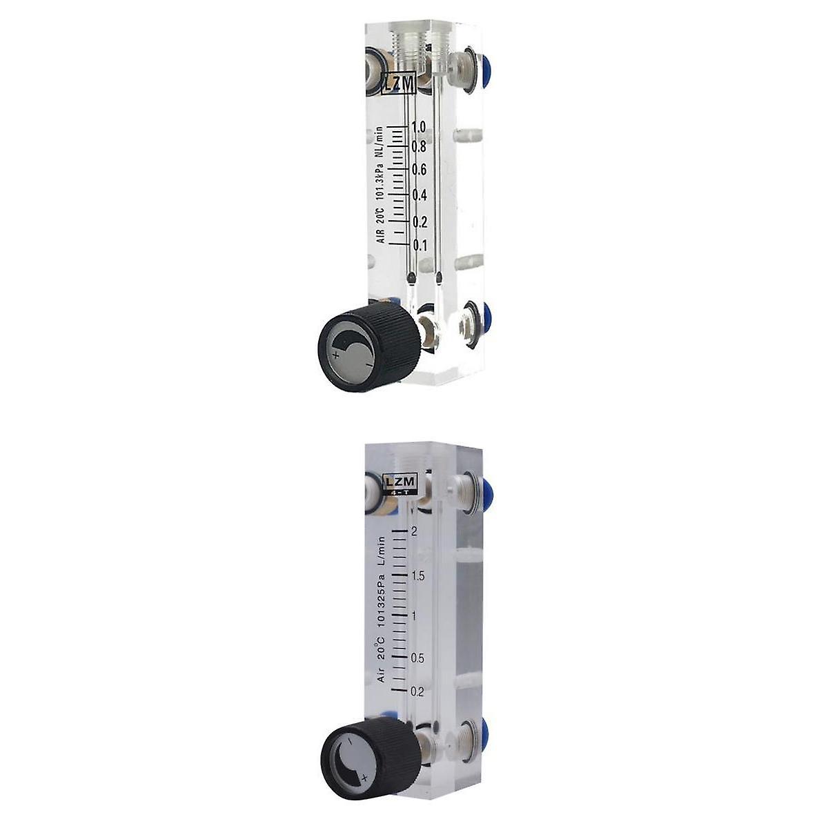 2pcs High-definition Accurate Oxygen Air Flowmeter Panel Type