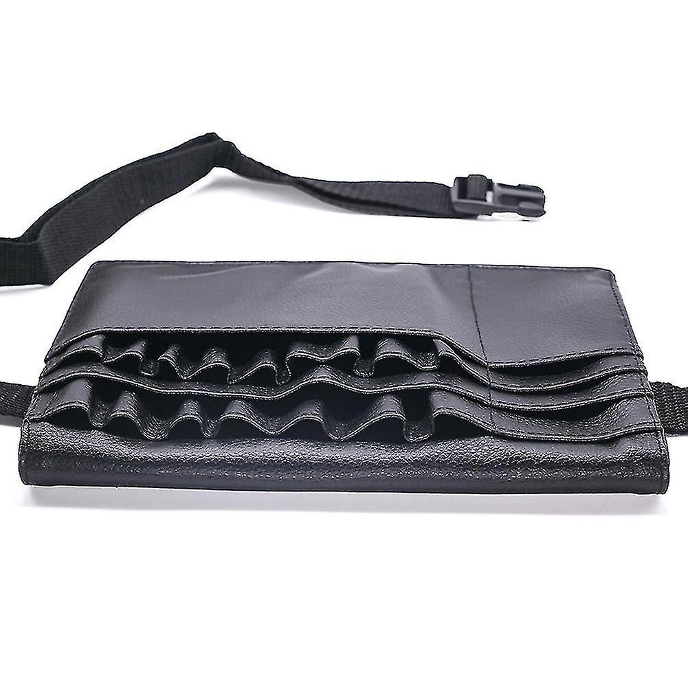 Farfi Professional Faux Leather Cosmetic Makeup Brush Bag Belt Strap Storage Pouch