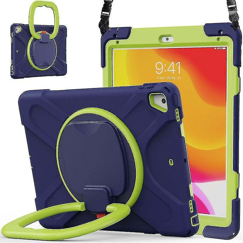 For Ipad 9.7 Inch  Silicone + Pc Protective Case With Holder & Shoulder Strap