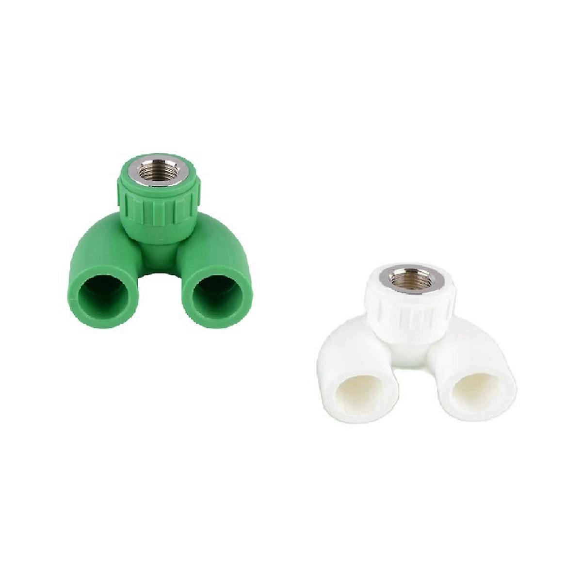 2 Pieces of Household Tap Water Pipe Fittings PPR25 to 4 Minutes Inner Wire U-Bend Faucet Tool