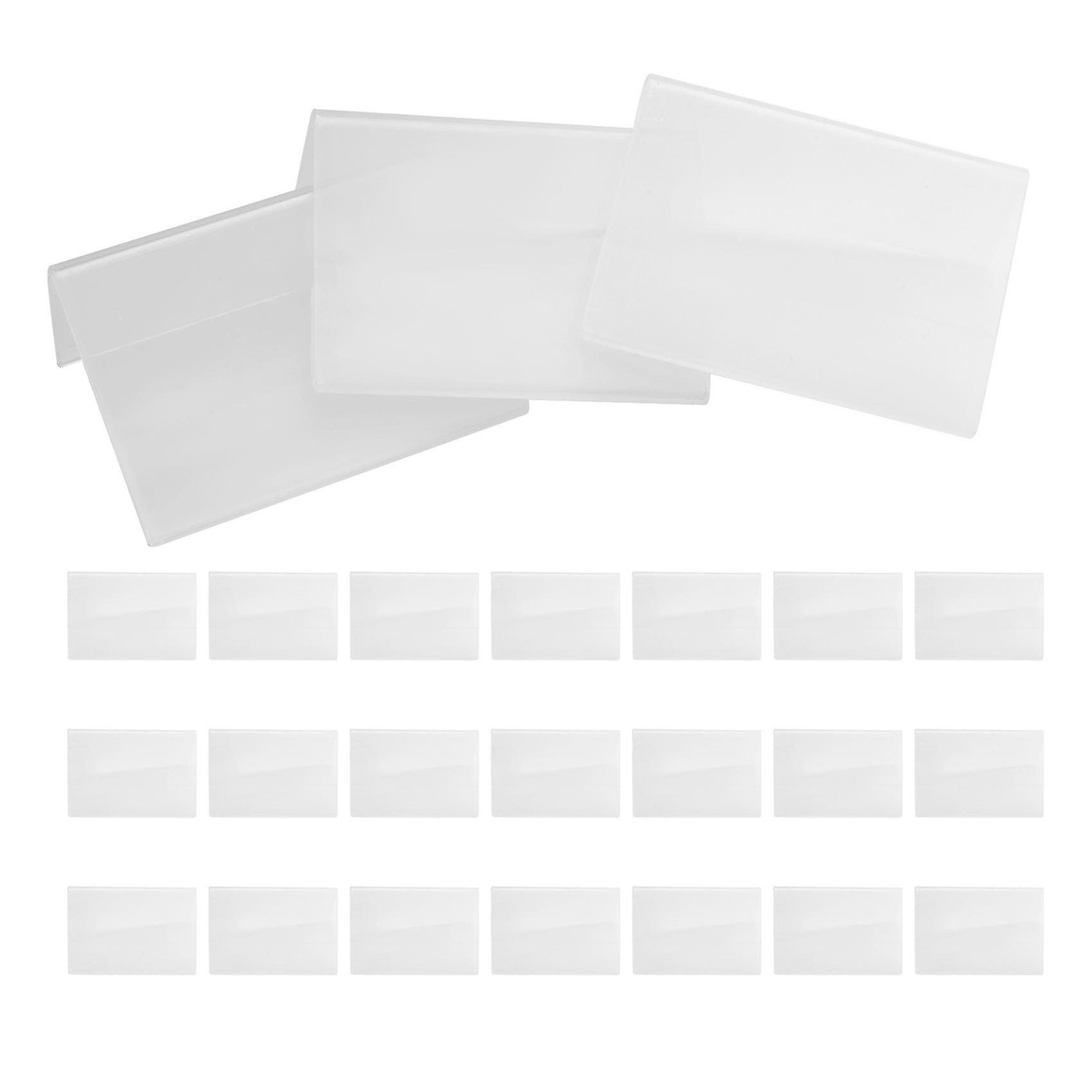 30pcs Sign Display Holder Name Card Tag Mini Sign Label Counter Top Stand Case 6cm X 4cm