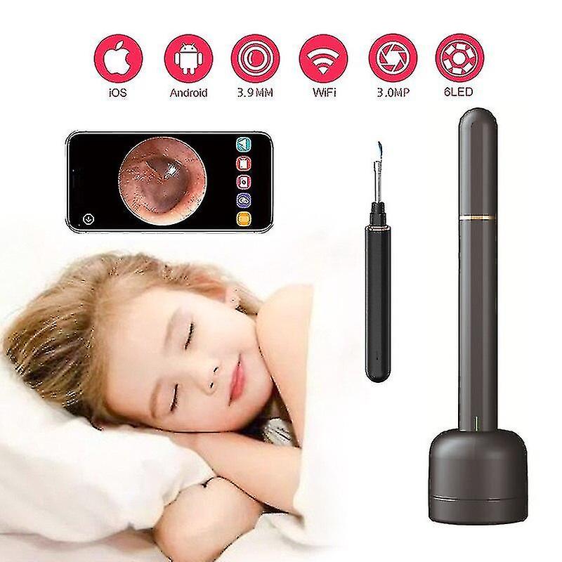 Wireless Digital Otoscope 3.9mm Wifi Visible Ear Endoscope Camera Portable Earpick Nose Inspect Camera For Iphone Android Phone