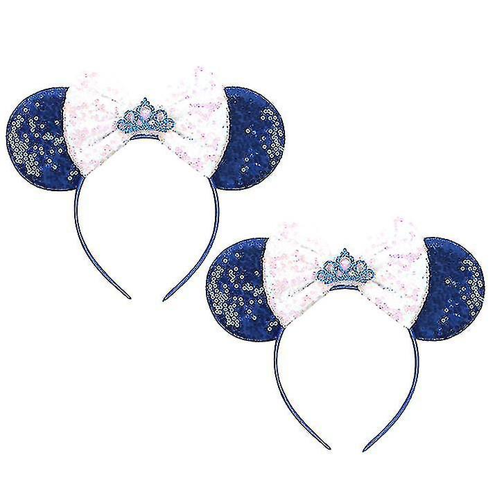 2pcs Shiny Bows Mouse Ears Headbands