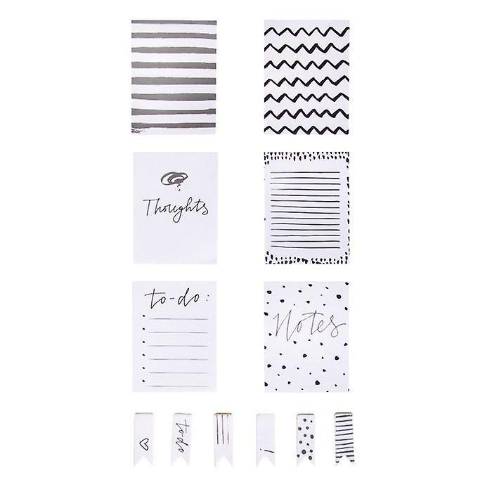 12 mini sticky memo blocks - silver