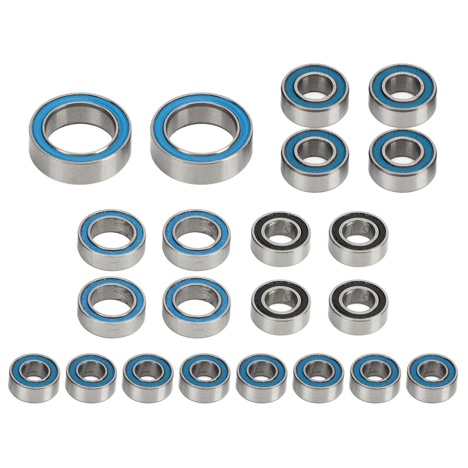 Qukaim RC Car Bearing Kit Stainless Steel RC Bearing Kit 22PCS for Traxxas TRX4M 1/18 RC Crawler Car