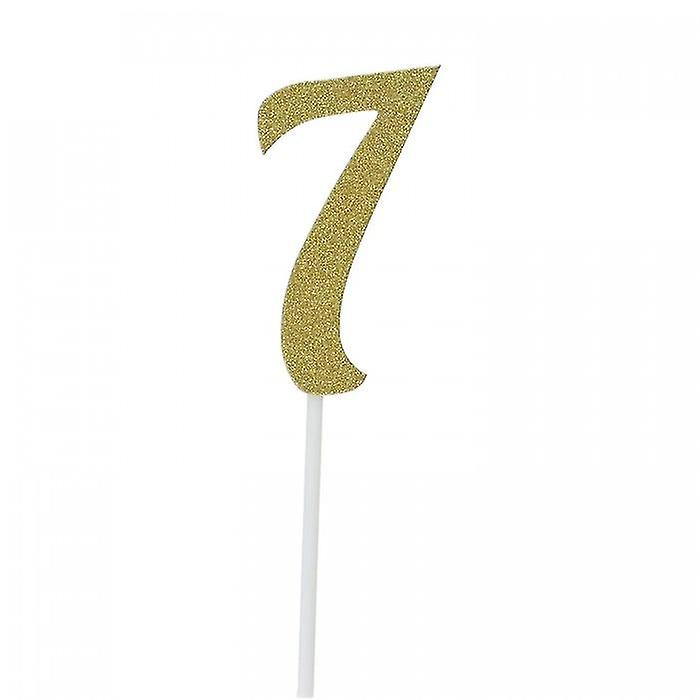 Creative Party Number 7 Glitter Cake Topper