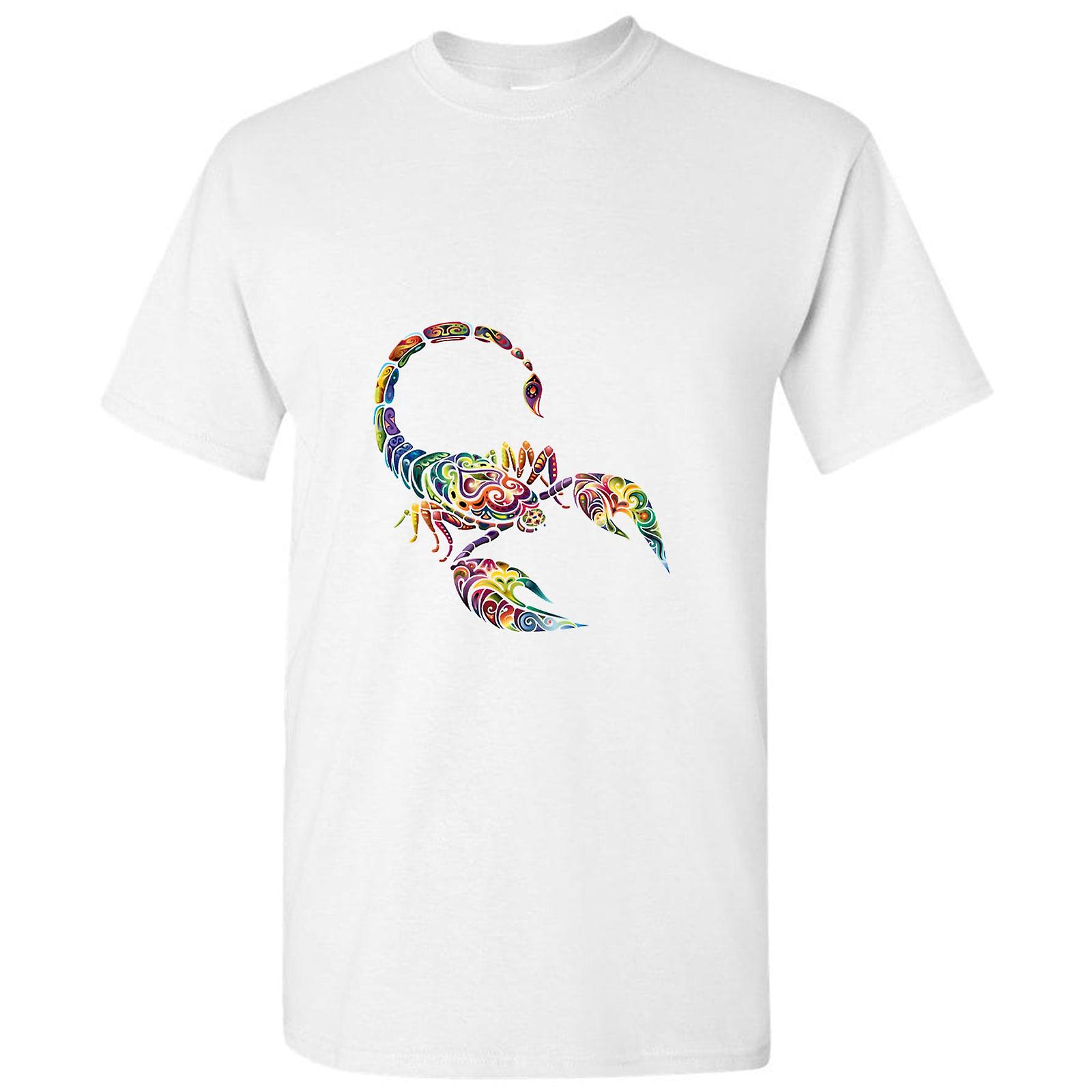 天蝎座蝎子星座白色男士T恤T恤上衣