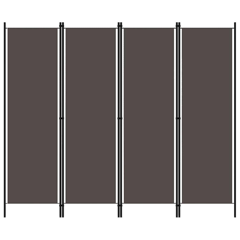 4 pcs. Room divider anthracite 200x180 cm