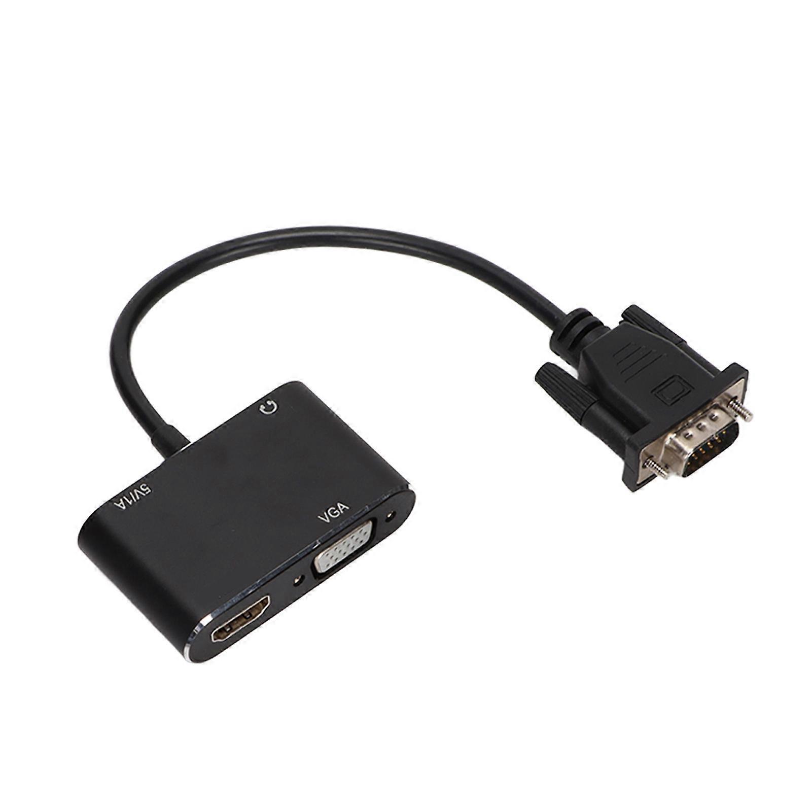 2 in 1 Splitter VGA to VGA High Definition Multimedia Interface Adapter High Resolution Stable Computer Accessories
